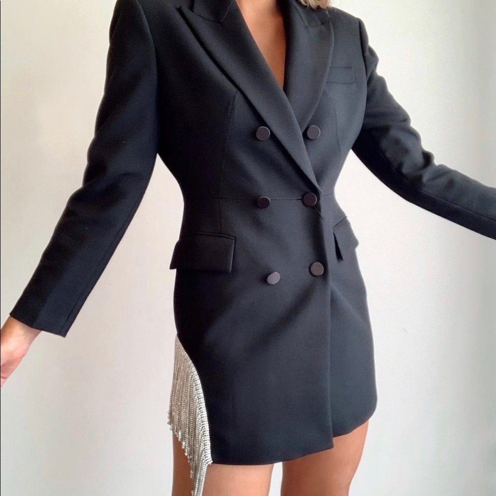 Zara limited edition blazer dress jewel trim - Picture 14 of 16